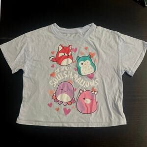 Original Squishmallows graphic T-shirt light blue, size 8, Gap Kids‎